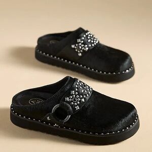 {ASH} Glen Leather Calf-Hair Mule